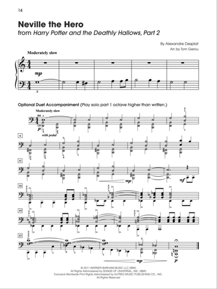 Harry Potter and the Deathly Hallows, Part 2 Easy Piano scores gallery preview page 2