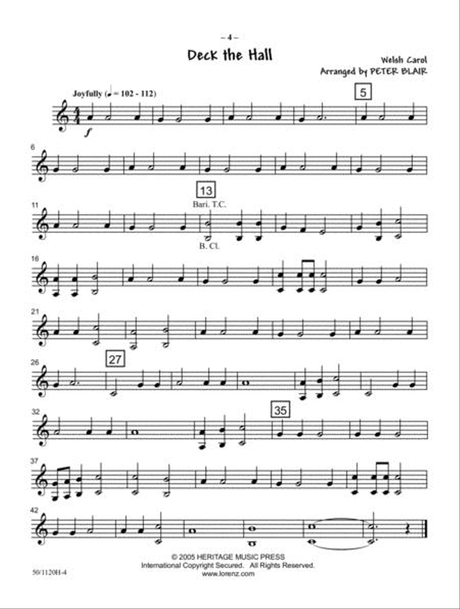 JumpStart First Holiday Concert - Bari T.C./Bass Clar Concert Band scores gallery preview page 3