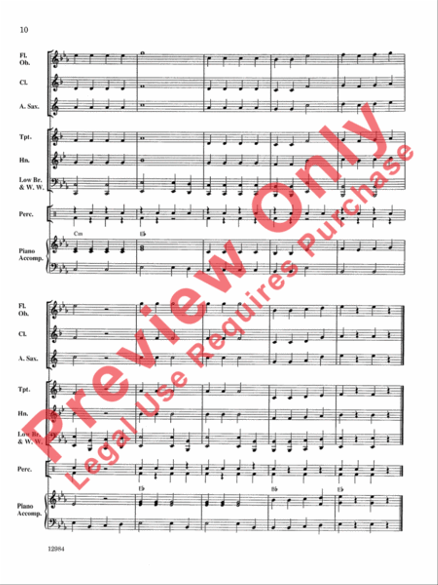 First Christmas March Concert Band scores gallery preview page 11