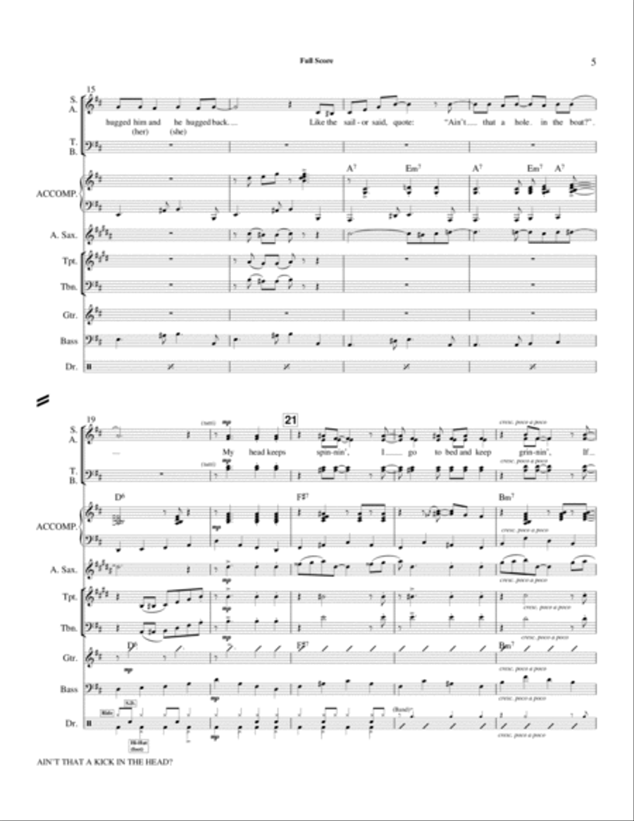 Ain't That A Kick In The Head? - Full Score Choir scores gallery preview page 3