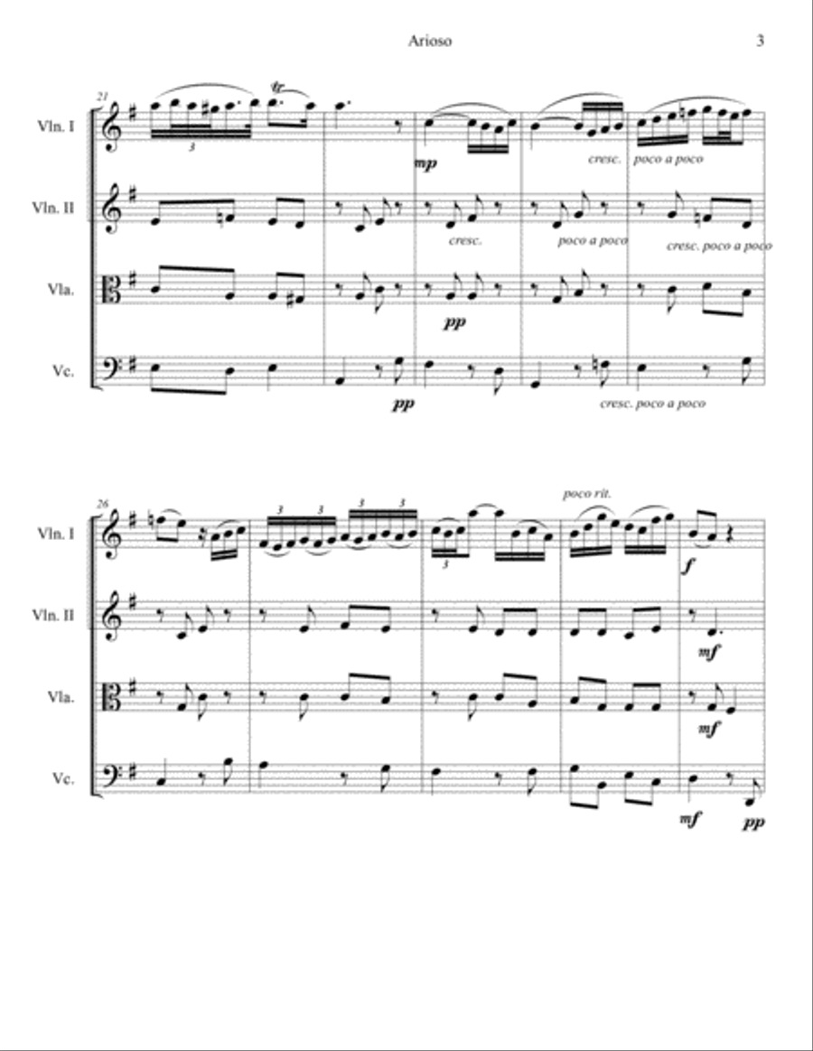 Arioso Arioso String Quartet scores gallery preview page 4