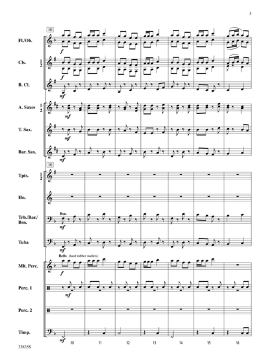 American Song Settings, No. 2 Concert Band scores gallery preview page 3