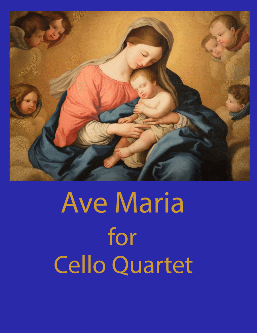 Ave Maria for Cello Quartet Cello scores gallery preview page 1