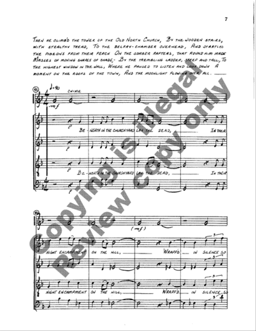 Paul Revere's Ride 4-Part scores gallery preview page 32