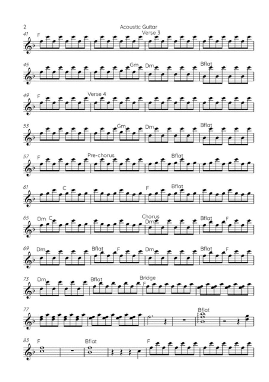 Land Of The Living Acoustic Guitar scores gallery preview page 2