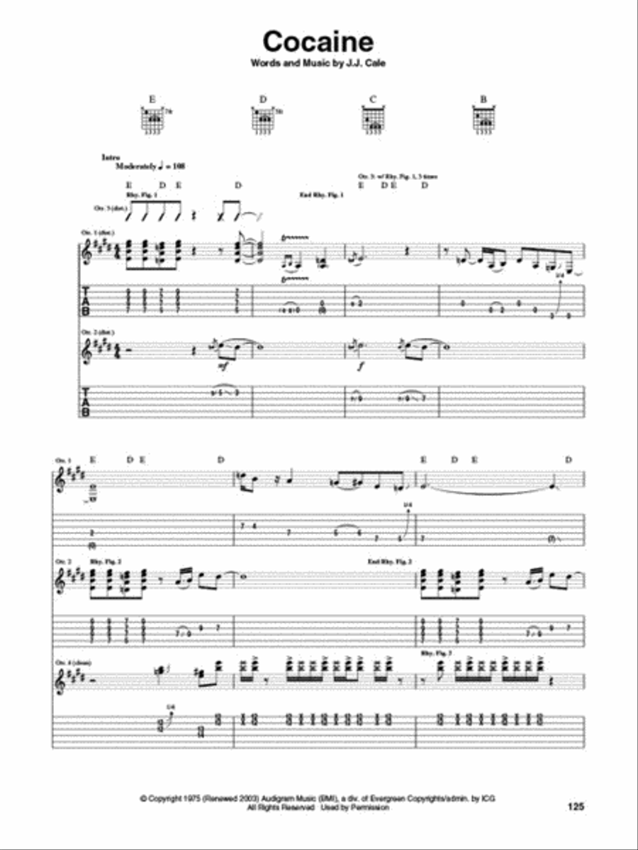 Eric Clapton – Complete Clapton Electric Guitar scores gallery preview page 5