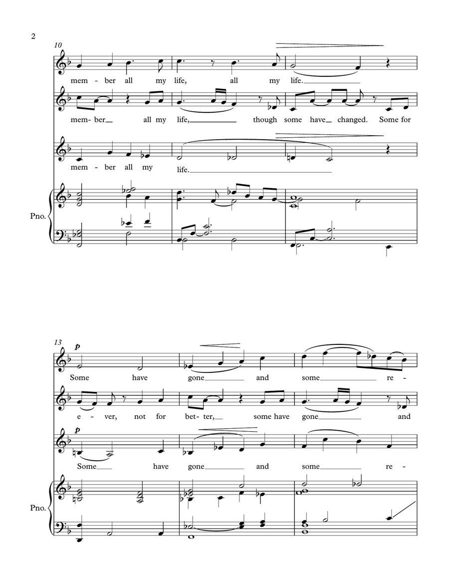 In My Life SSA scores gallery preview page 2
