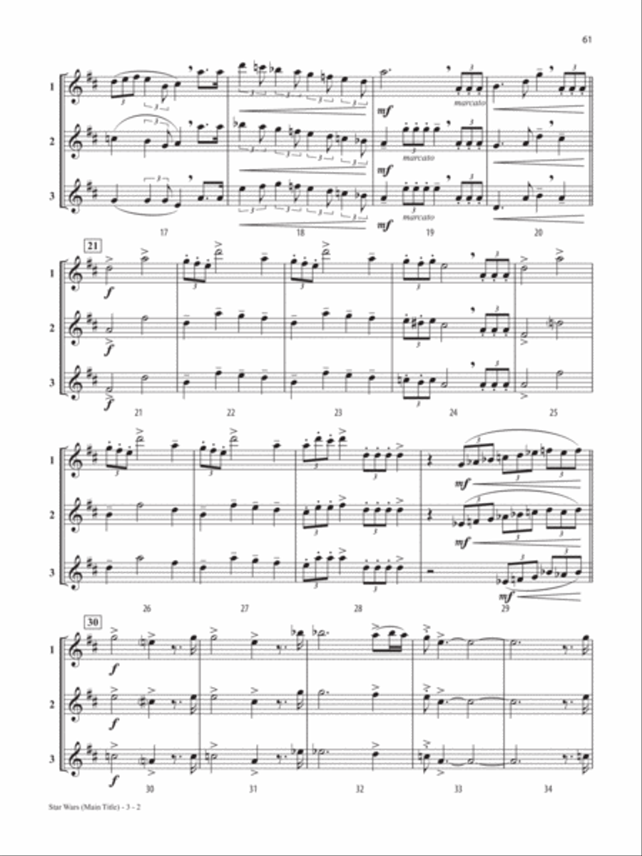 Solos, Duets & Trios for Winds -- Movie Favorites Small Ensemble scores gallery preview page 6