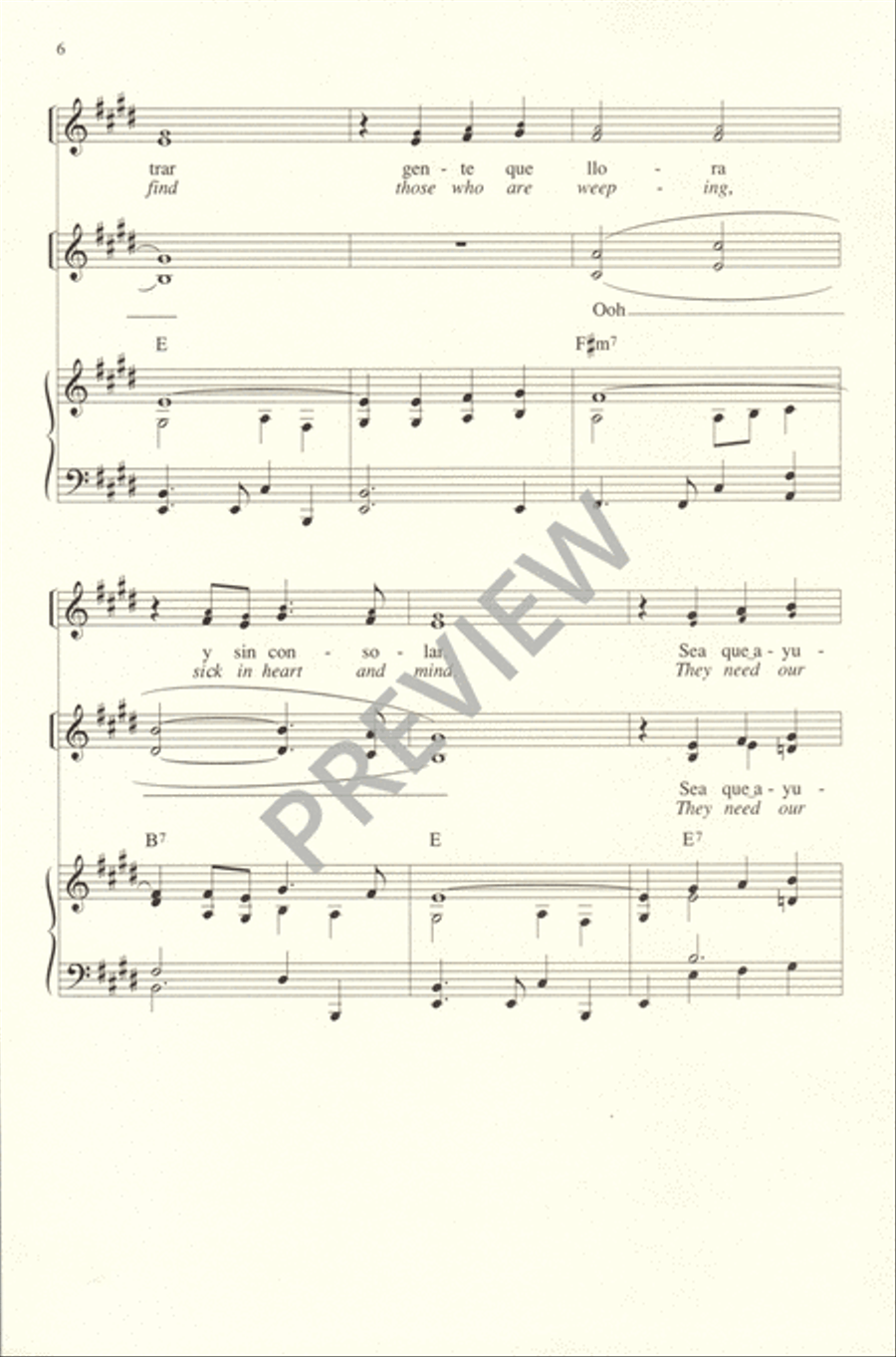 Pues Si Vivimos 3-Part scores gallery preview page 6