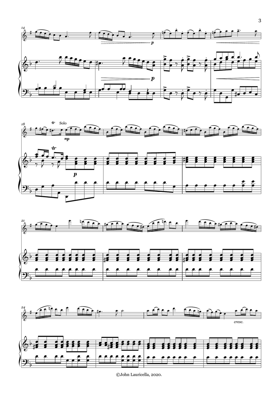 La Stravaganza No. 2 in E minor, RV. 279 Woodwind Quartet scores gallery preview page 4