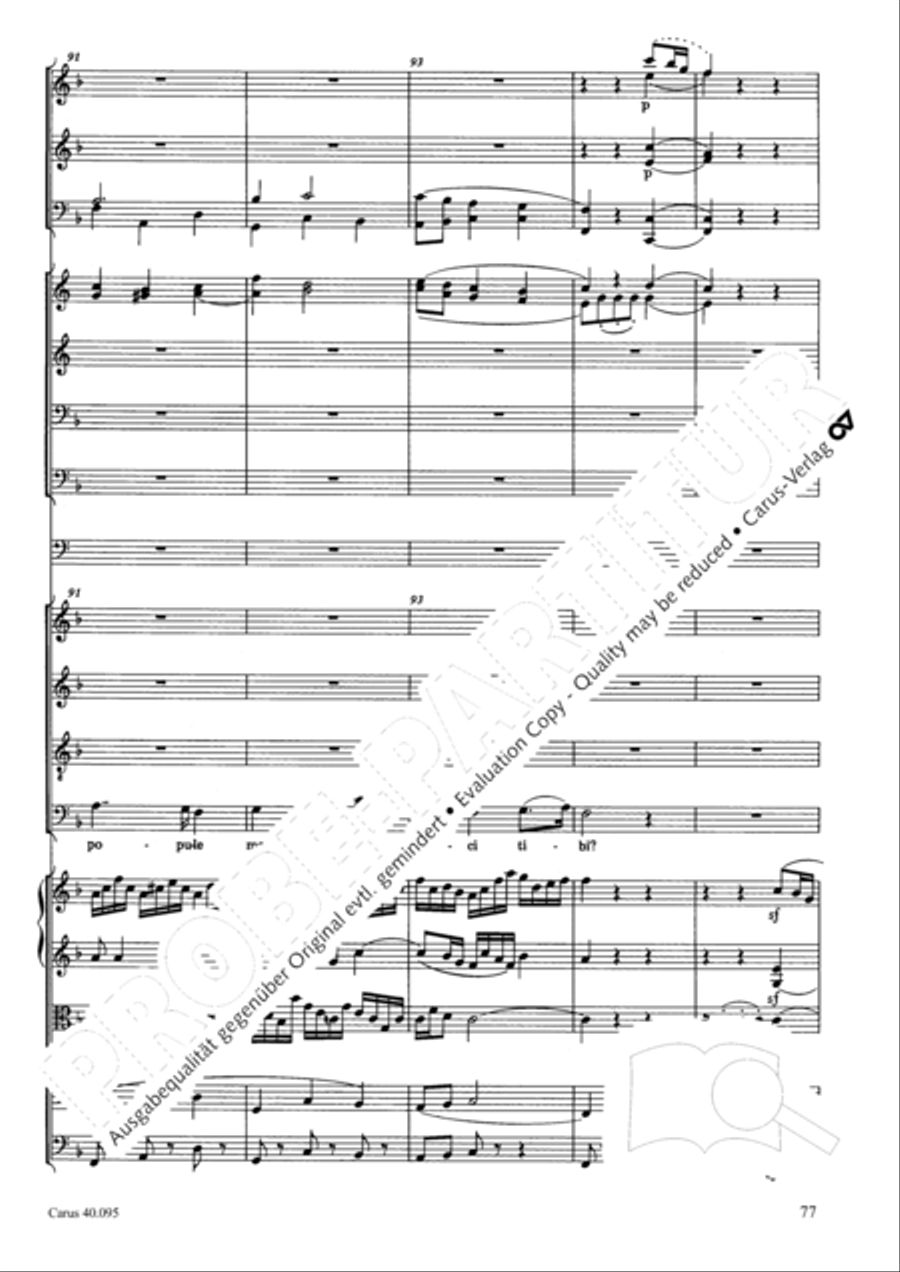 The Seven Words (Die Sieben Worte) 4-Part scores gallery preview page 92