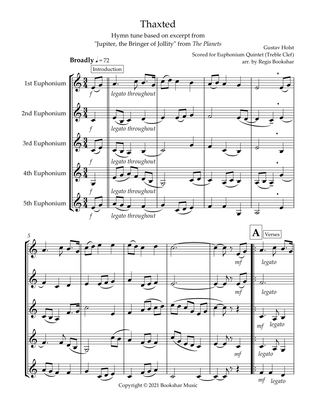 Thaxted (hymn tune based on excerpt from "Jupiter" from The Planets) (Bb) (Euphonium Quintet) (Trebl