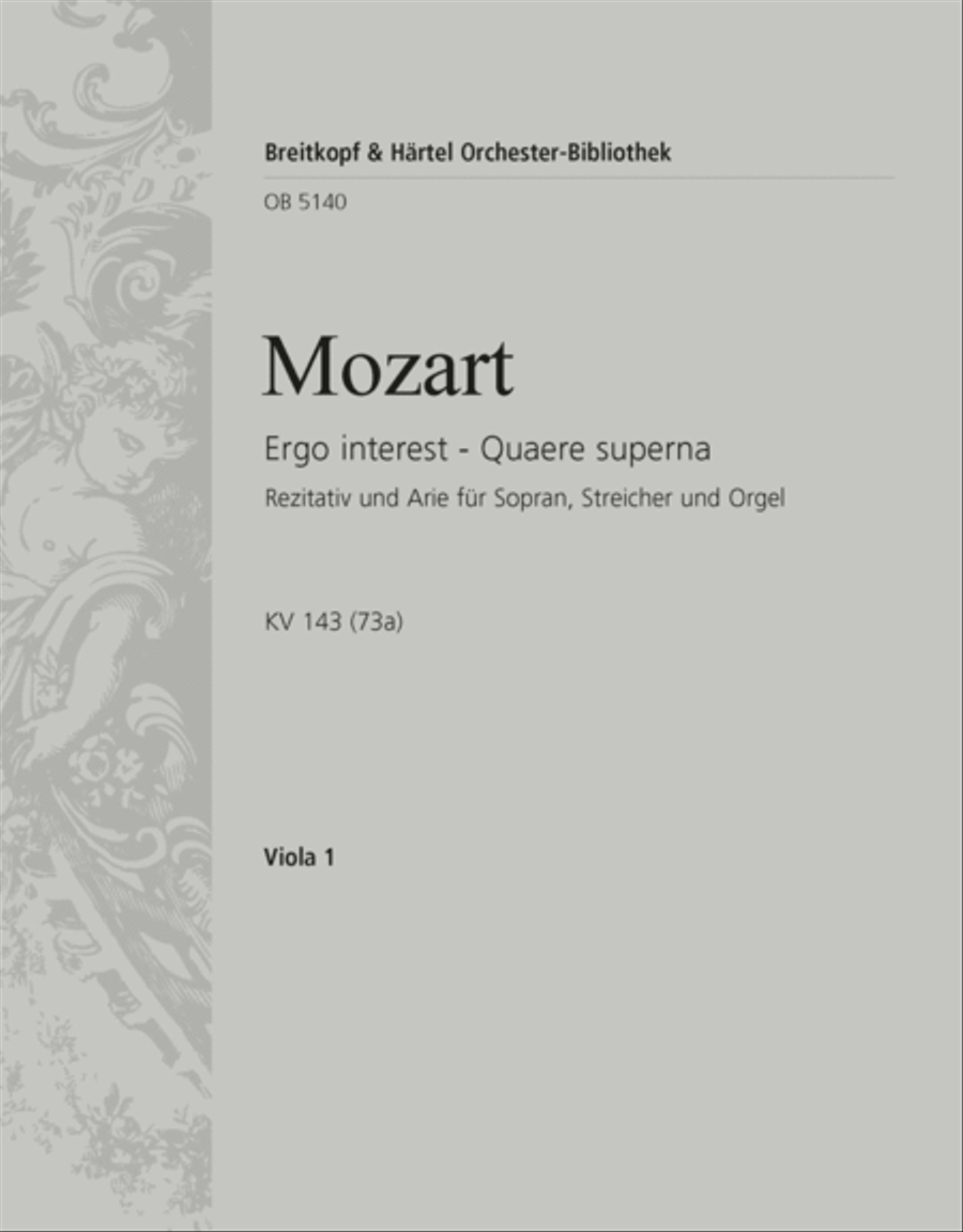“Ergo interest” KV 143 (73a) Orchestra scores gallery preview page 1