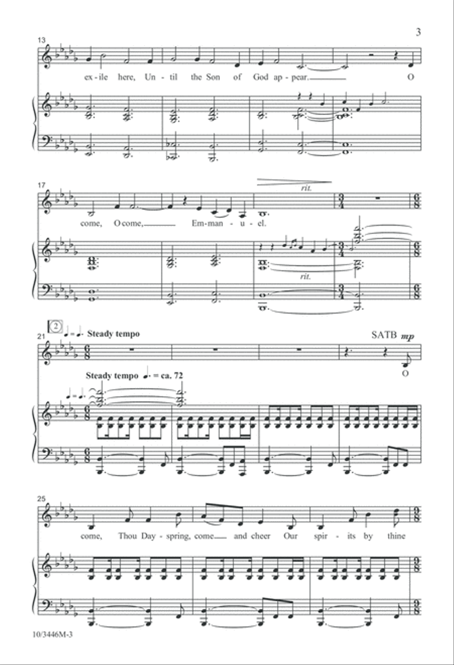 O Come, O Come, Emmanuel 4-Part scores gallery preview page 3