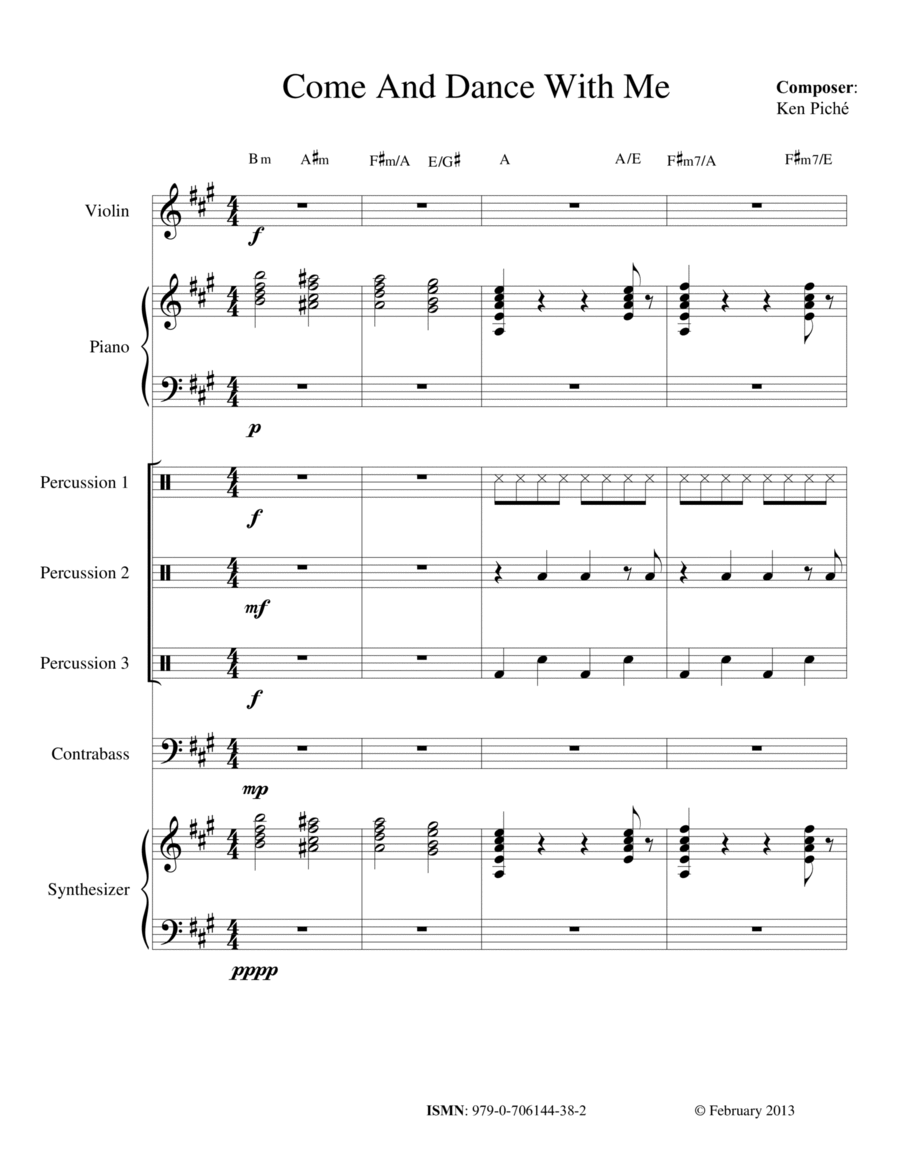 Come And Dance With Me Violin scores gallery preview page 1