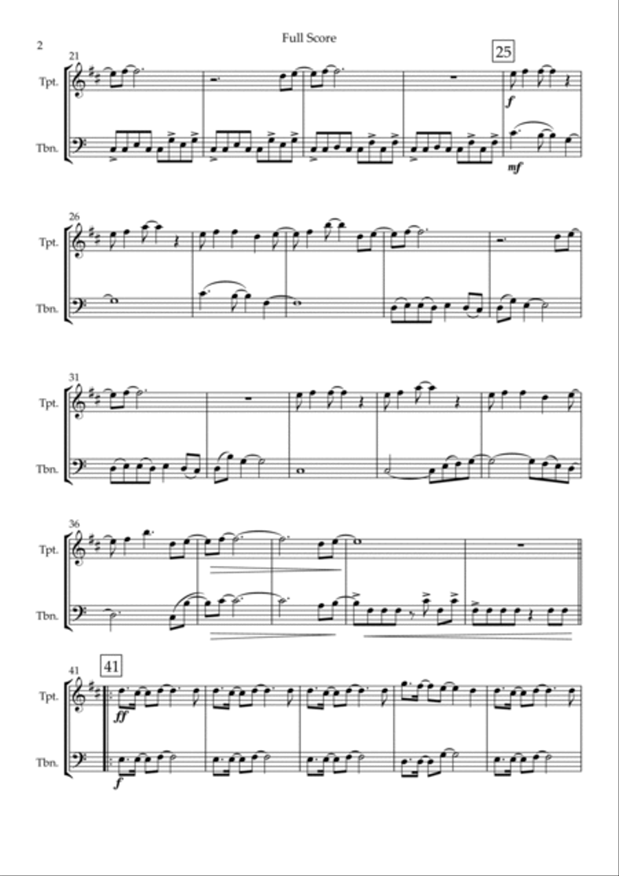 Without You Without You Brass Duet scores gallery preview page 2