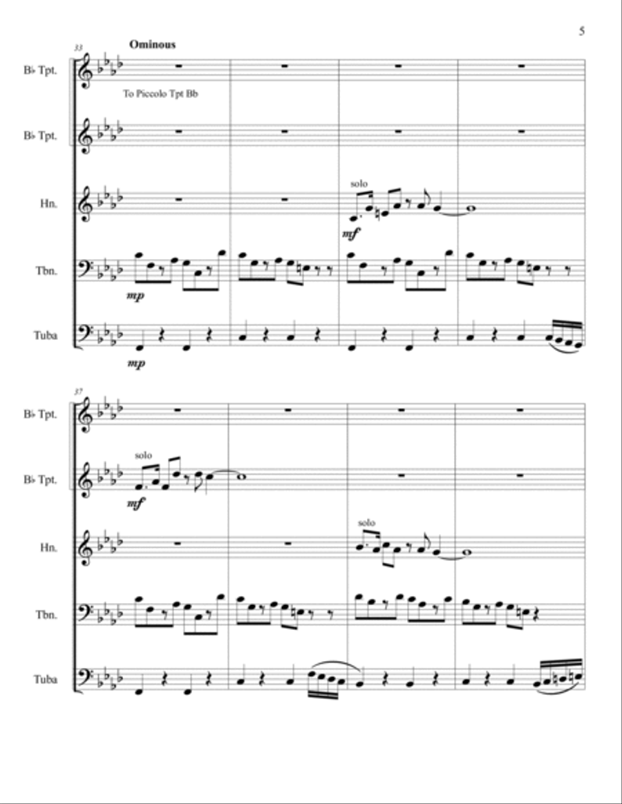 Chimera Brass Quintet scores gallery preview page 5