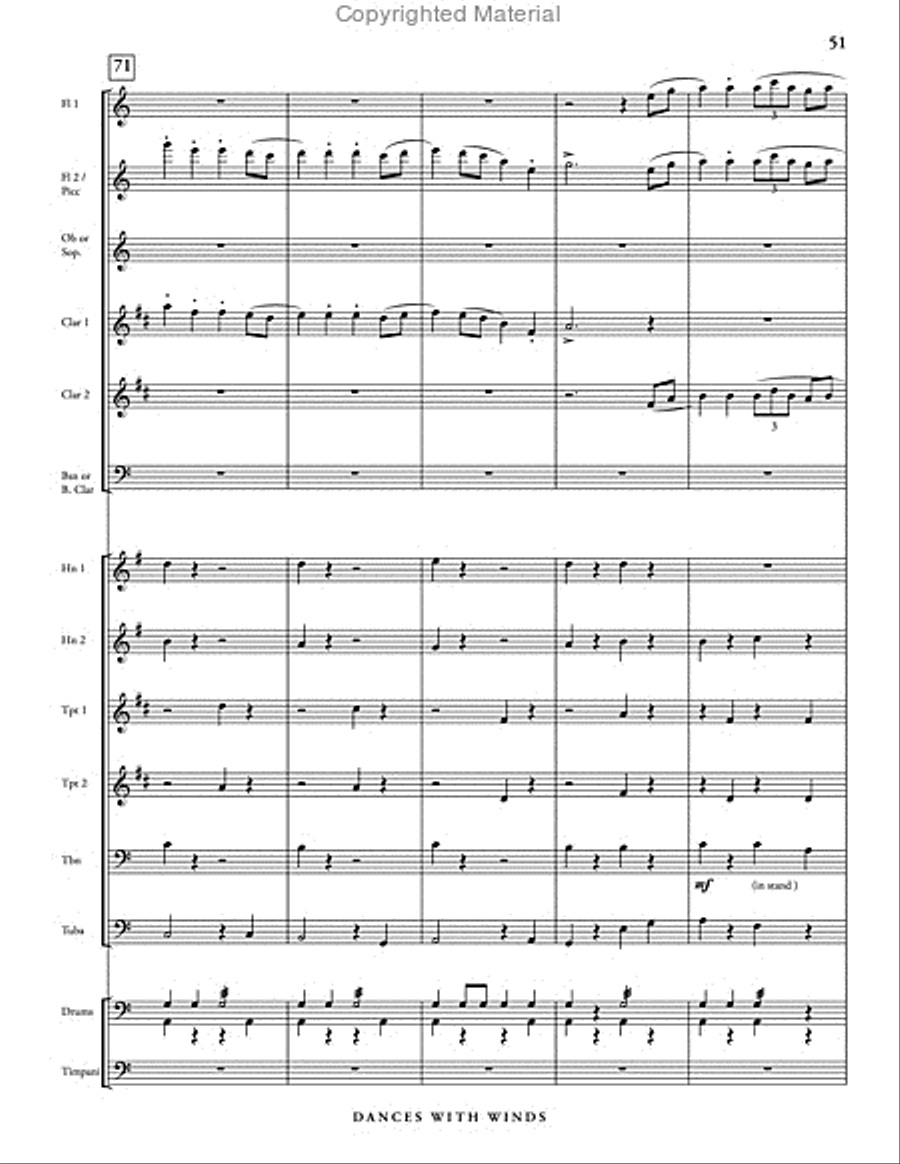 Dances with Winds Dances with Winds Concert Band scores gallery preview page 57
