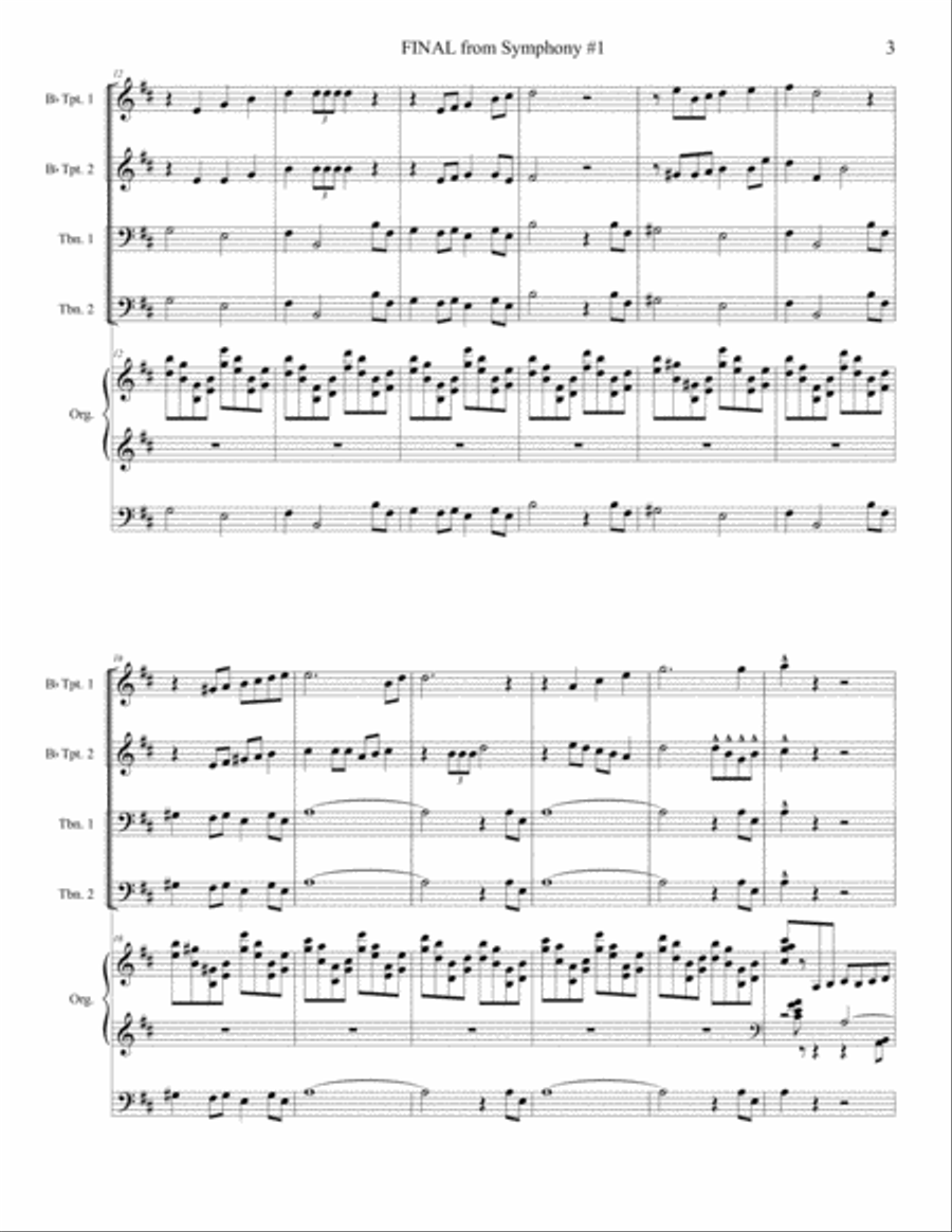 FINAL from Vierne Organ Symphony with Brass Small Ensemble scores gallery preview page 3