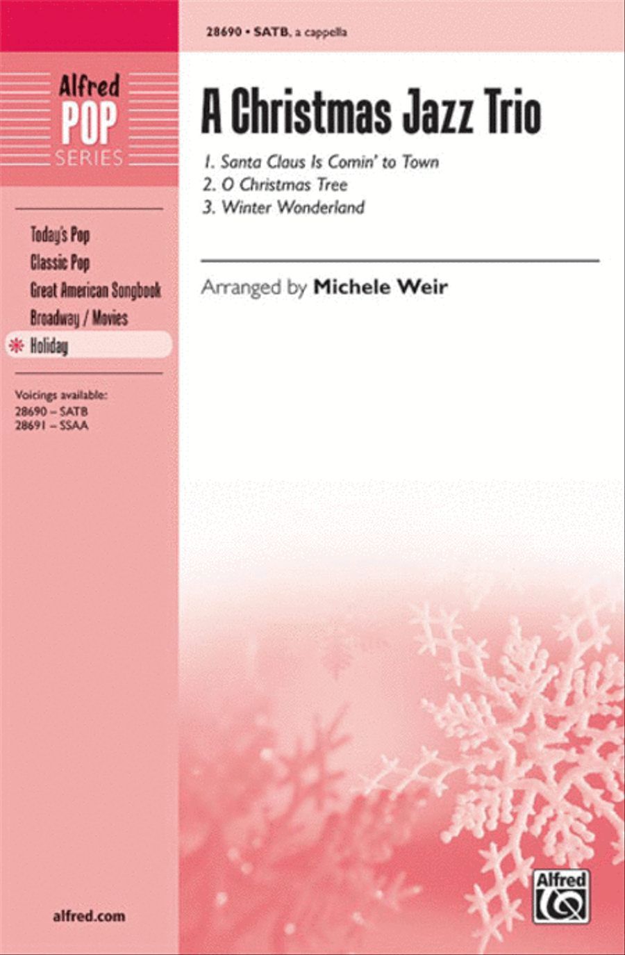 A Christmas Jazz Trio (1. Santa Claus Is Comin' to Town 2. O Christmas Tree 3. Winter Wonderland) 4-Part scores gallery preview page 1