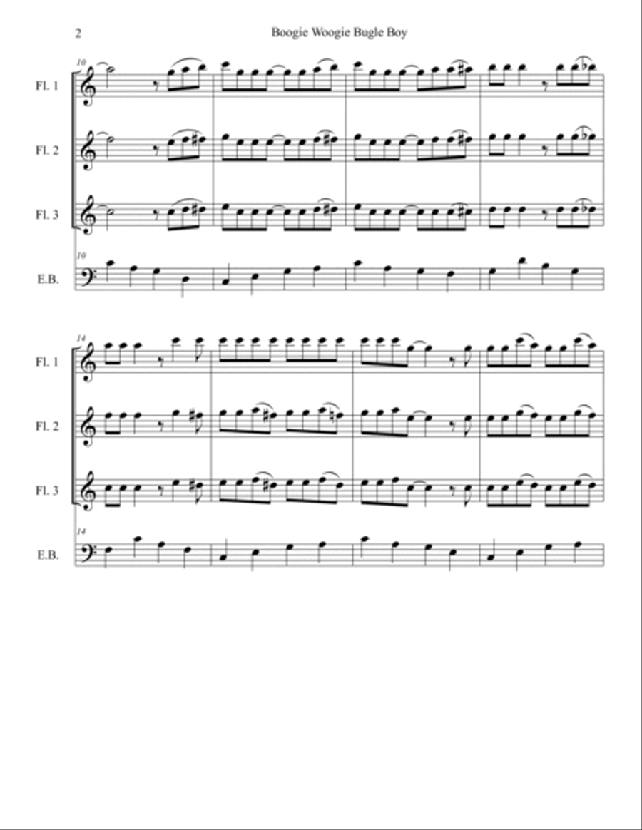 Boogie Woogie Bugle Boy Small Ensemble scores gallery preview page 2