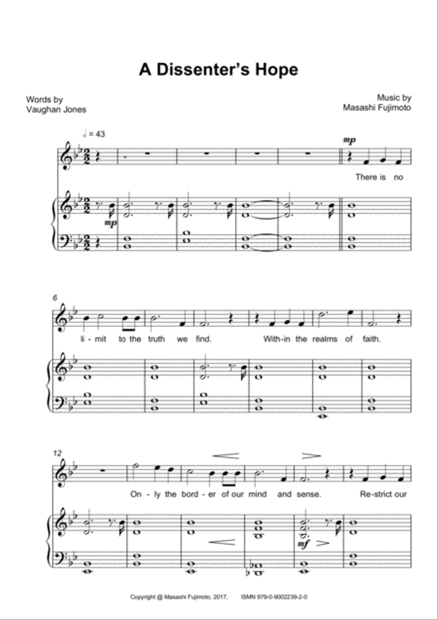 A Dissenter's Hope Small Ensemble scores gallery preview page 2