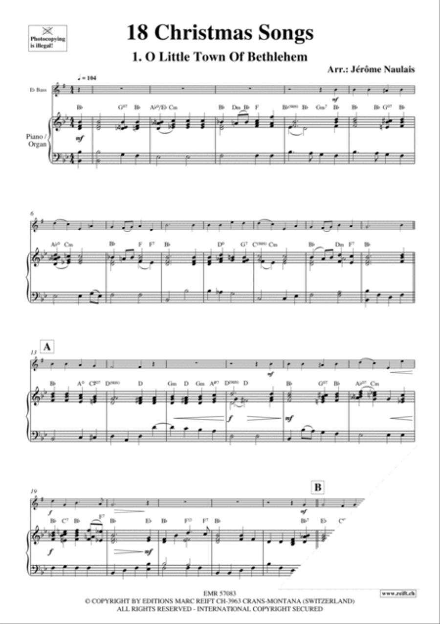18 Christmas Songs Organ scores gallery preview page 4