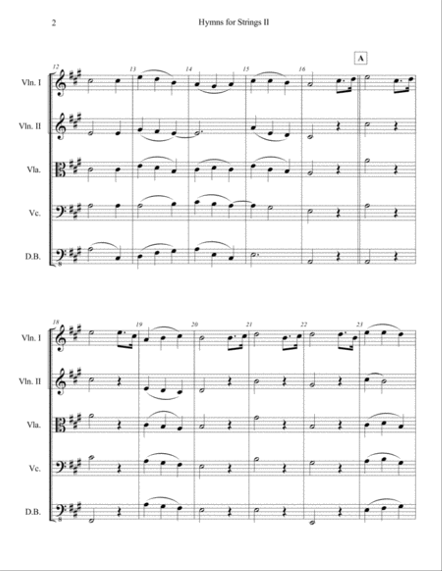 Hymns for Strings II - Fanny Crosby String Quartet scores gallery preview page 3