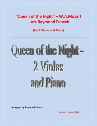Book cover for Queen of the Night - From the Magic Flute - 2 Violas and Piano