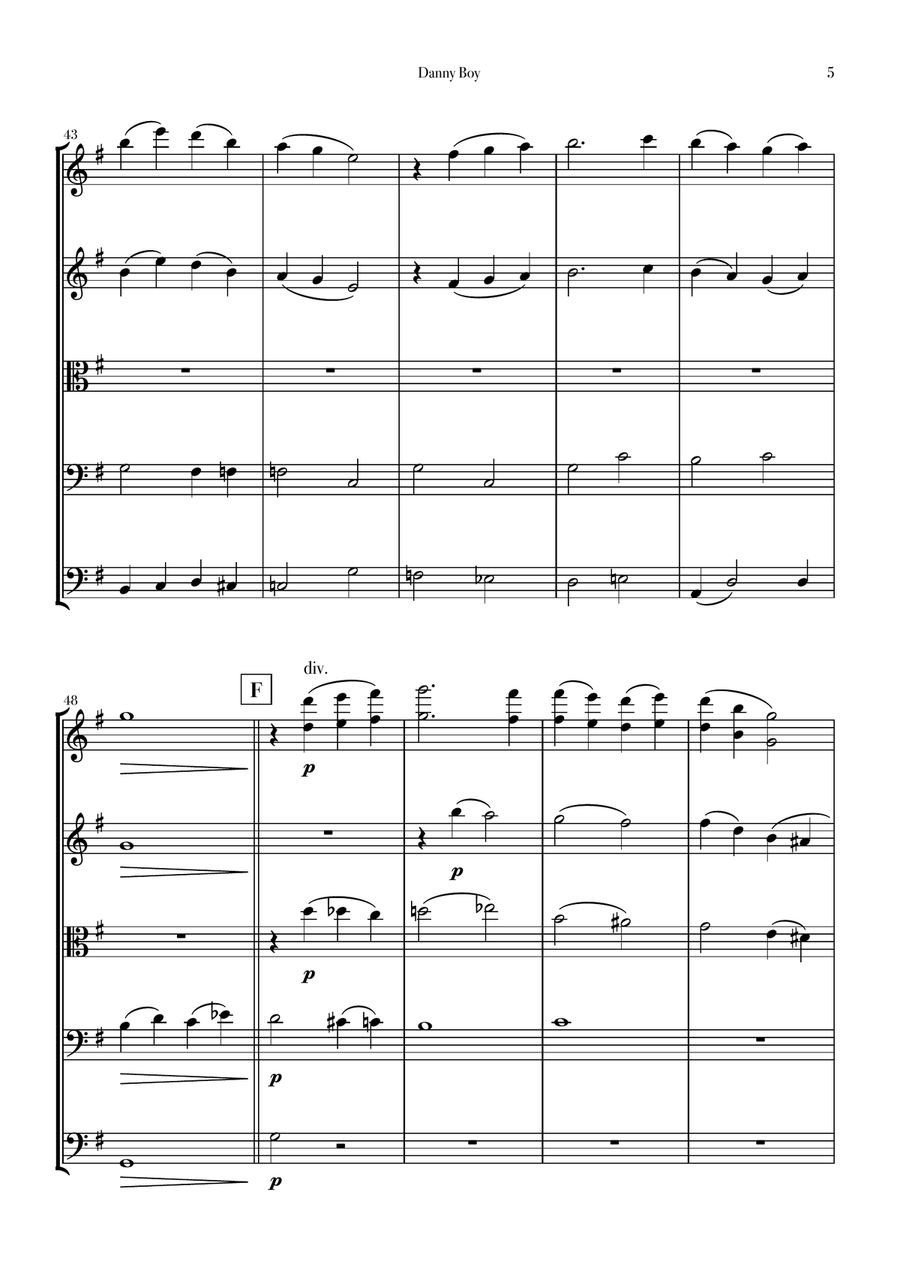 Danny Boy String Orchestra scores gallery preview page 5
