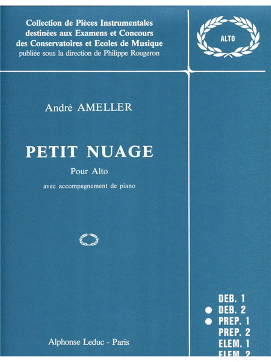 Petit Nuage Op.308 (viola & Piano) Piano Accompaniment scores gallery preview page 1