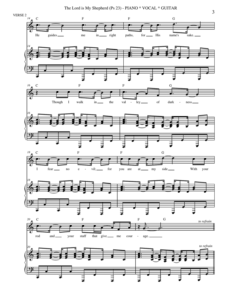 The Lord is My Shepherd (Psalm 23) Small Ensemble scores gallery preview page 3