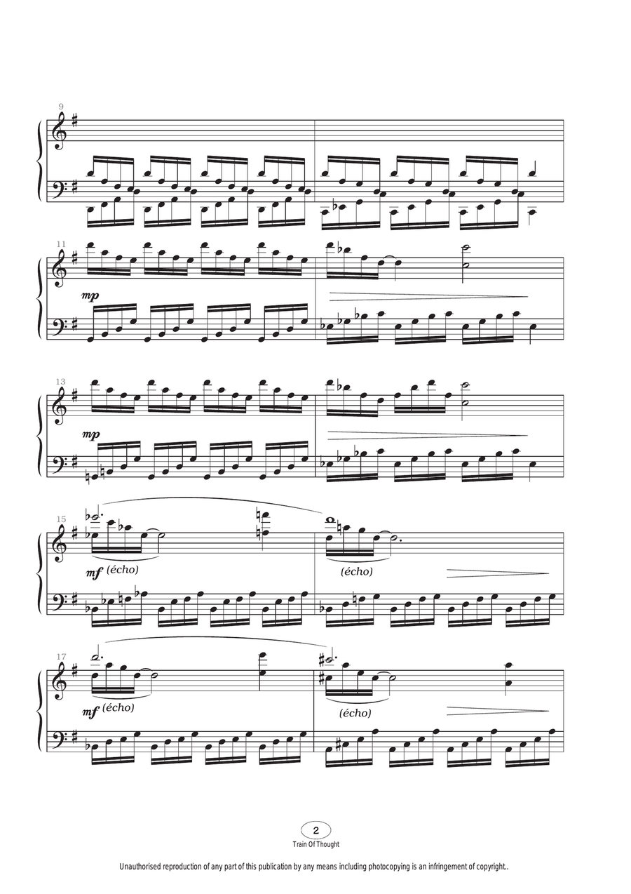 Train Of Thought Train Of Thought Piano Solo scores gallery preview page 2