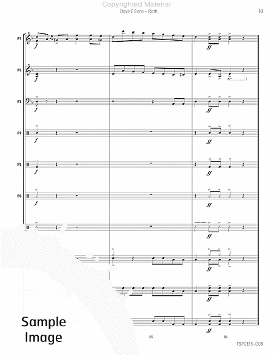 Clave & Sons Percussion Ensemble scores gallery preview page 14
