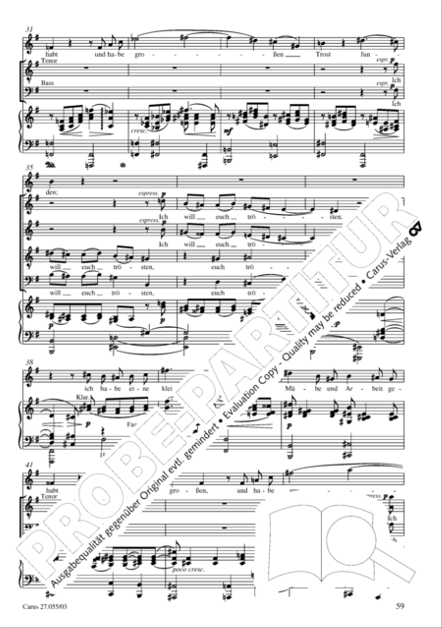 Ein Deutsches Requiem (German Requiem) 4-Part scores gallery preview page 62