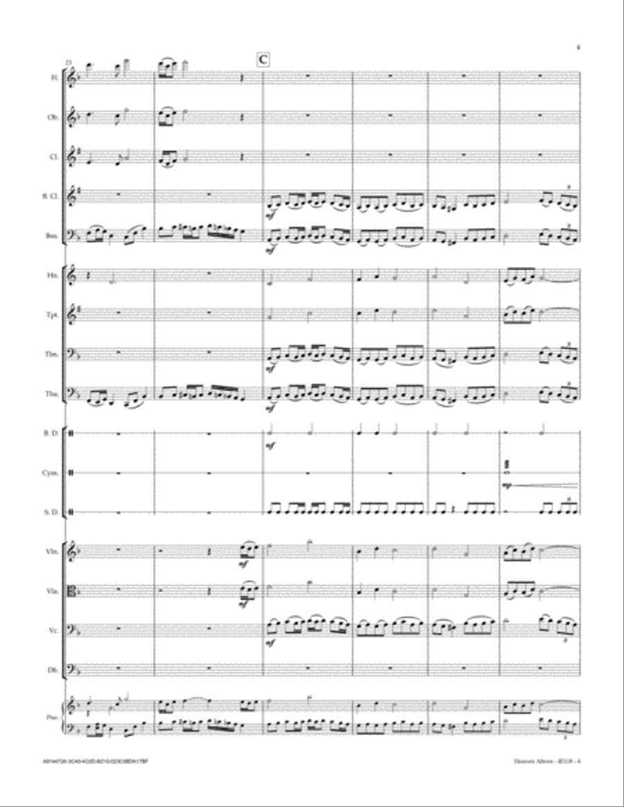 Heaven Above Full Orchestra scores gallery preview page 5