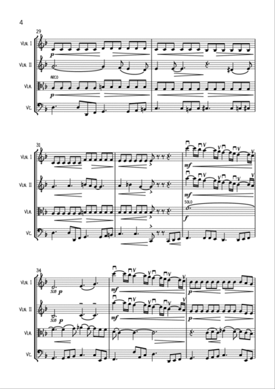 At Last String Quartet scores gallery preview page 4