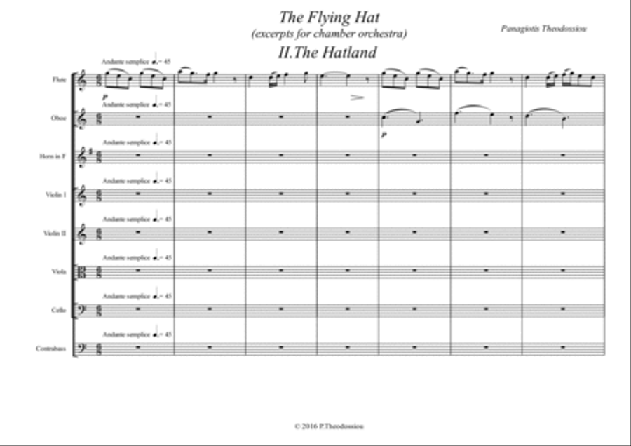 "The Flying Hat" for chamber orchestra (excerpts) image number null