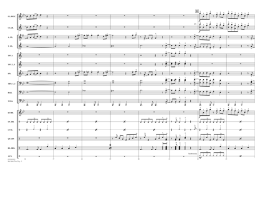 We Built This City - Full Score Marching Band scores gallery preview page 4