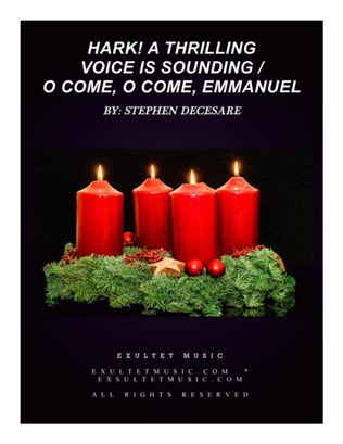 Book cover for Hark! A Thrilling Voice Is Sounding / O Come, O Come, Emmanuel (Vocal solo and SATB)