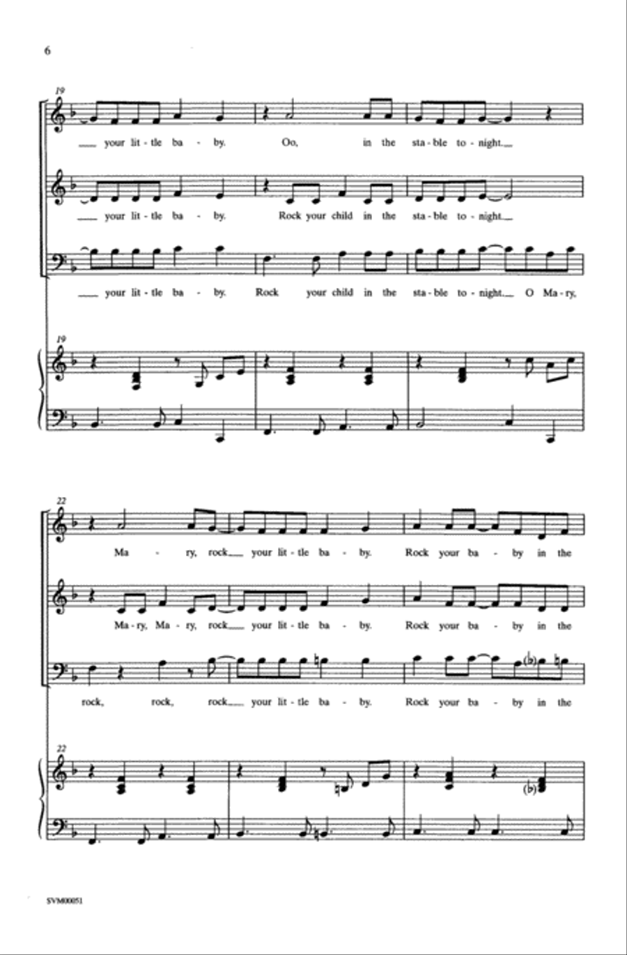 Mary mary rock your little baby sheet music top