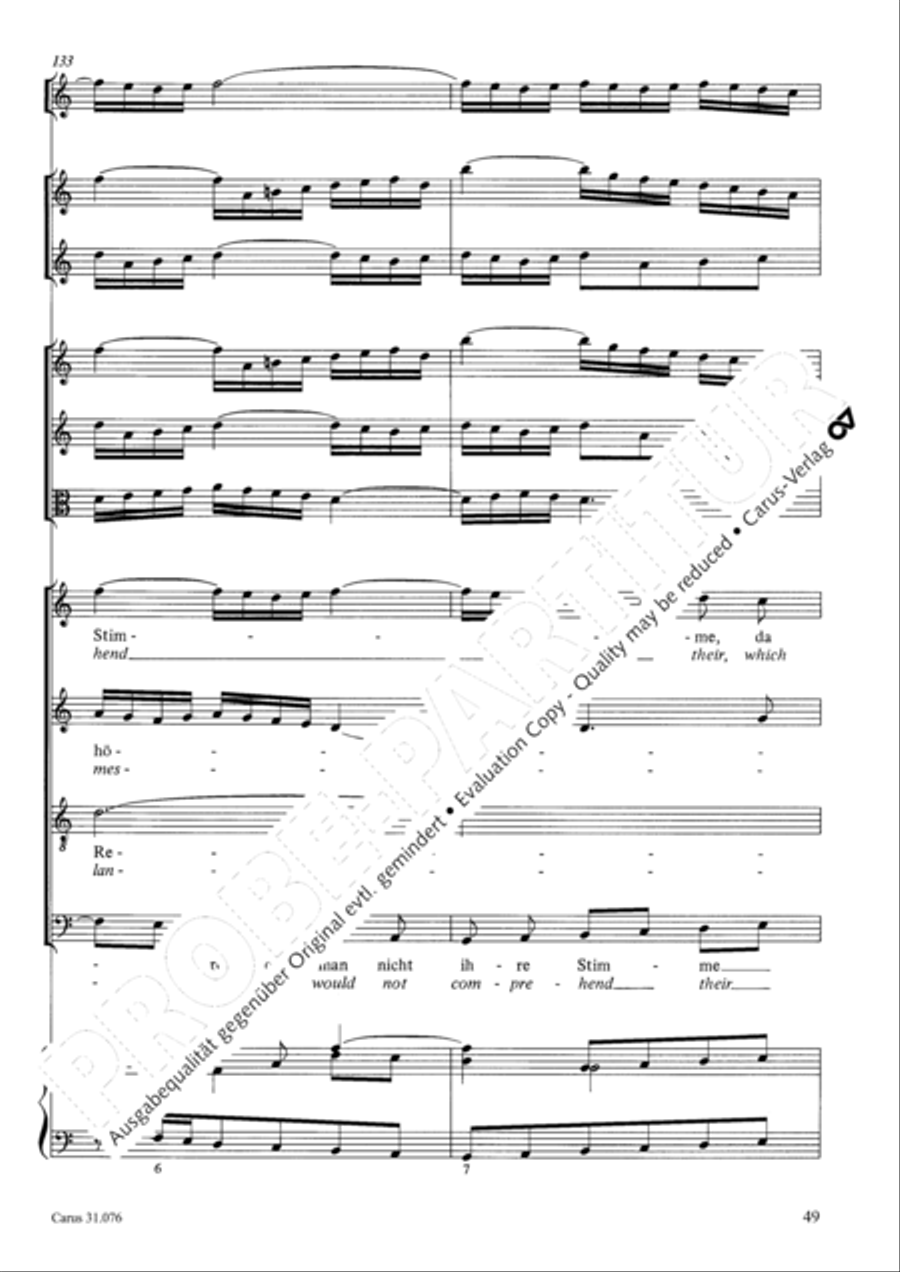 The heavens are telling the Father's glory (Die Himmel erzahlen die Ehre Gottes) 4-Part scores gallery preview page 50