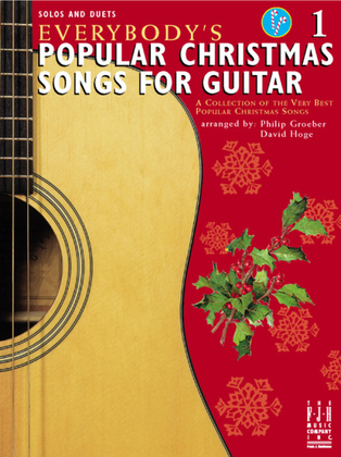 Book cover for Everybody's Popular Christmas Songs for Guitar, Book 1