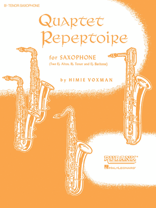 Book cover for Quartet Repertoire for Saxophone - Bb Tenor