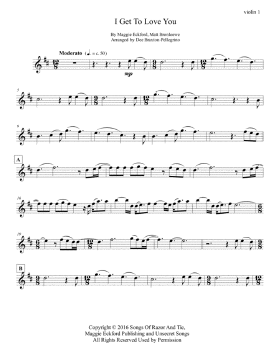 I Get To Love You String Quartet scores gallery preview page 5