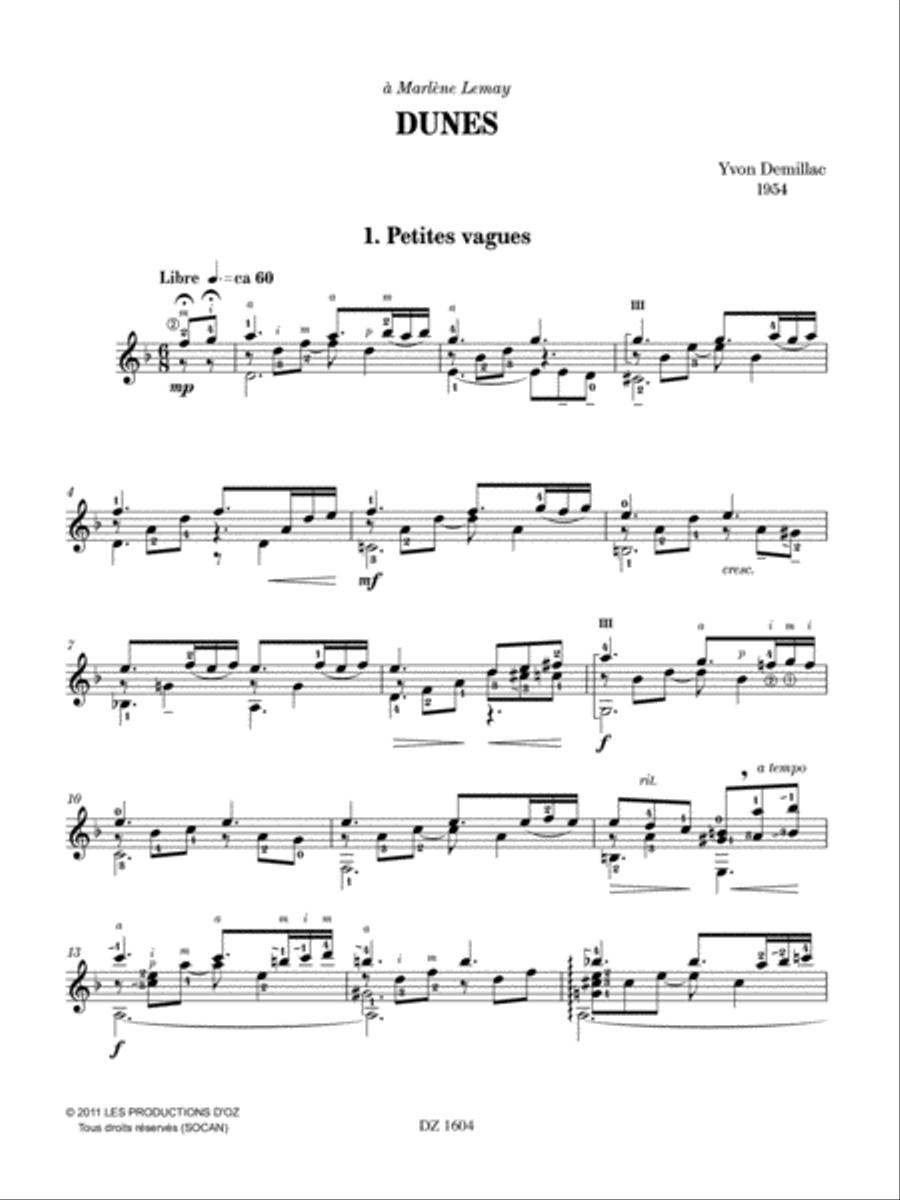 Dunes Classical Guitar scores gallery preview page 2