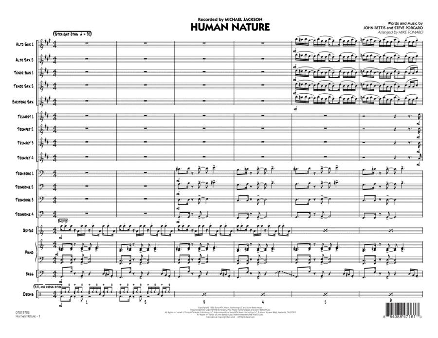 Human Nature - Conductor Score (Full Score) Conductor Score scores gallery preview page 1