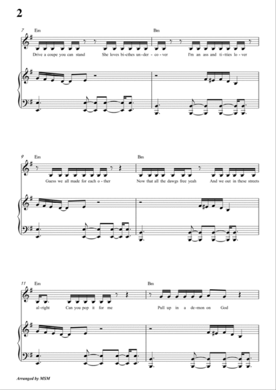 I'm Fine (feat. Travis Scott) Voice scores gallery preview page 4