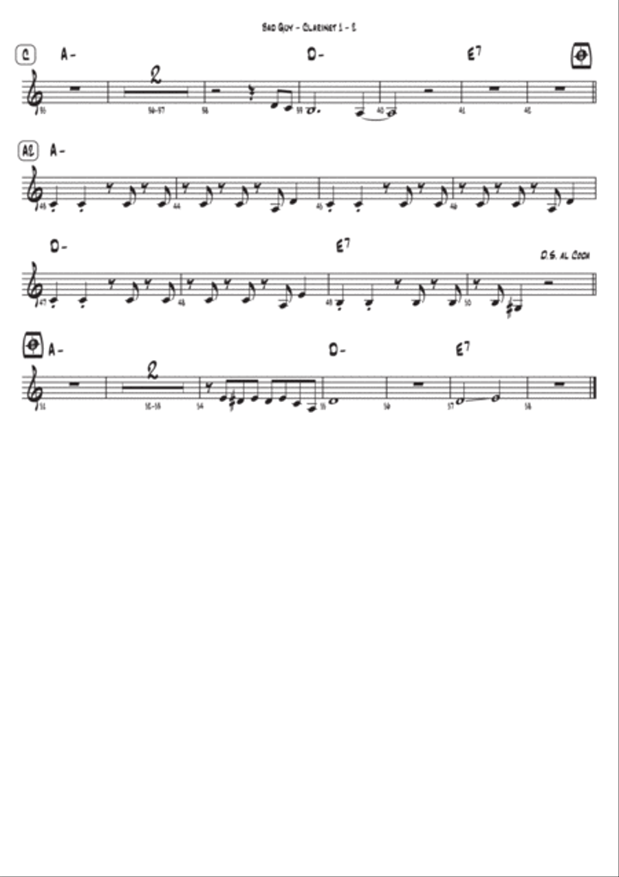 Bad Guy Clarinet Solo scores gallery preview page 3