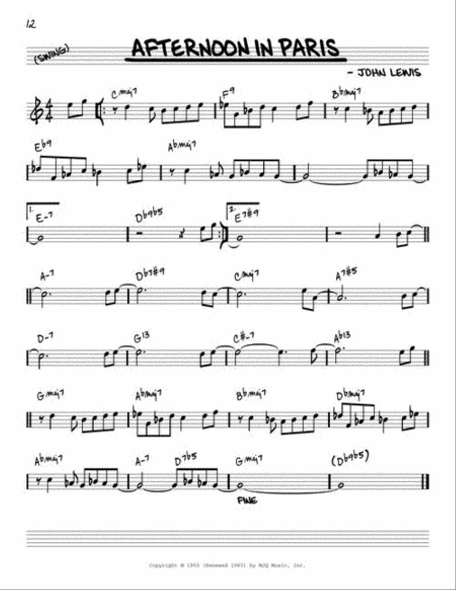 The Reharmonized Real Book – Volume 1: C Instruments Piano scores gallery preview page 13